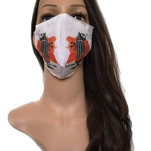 Mascarilla Cubre Boca Y Nariz Doble Tela Diseño Selknam Tanu