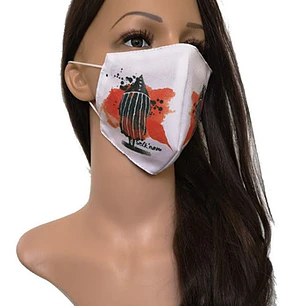 Mascarilla Cubre Boca Y Nariz Doble Tela Diseño Selknam Tanu