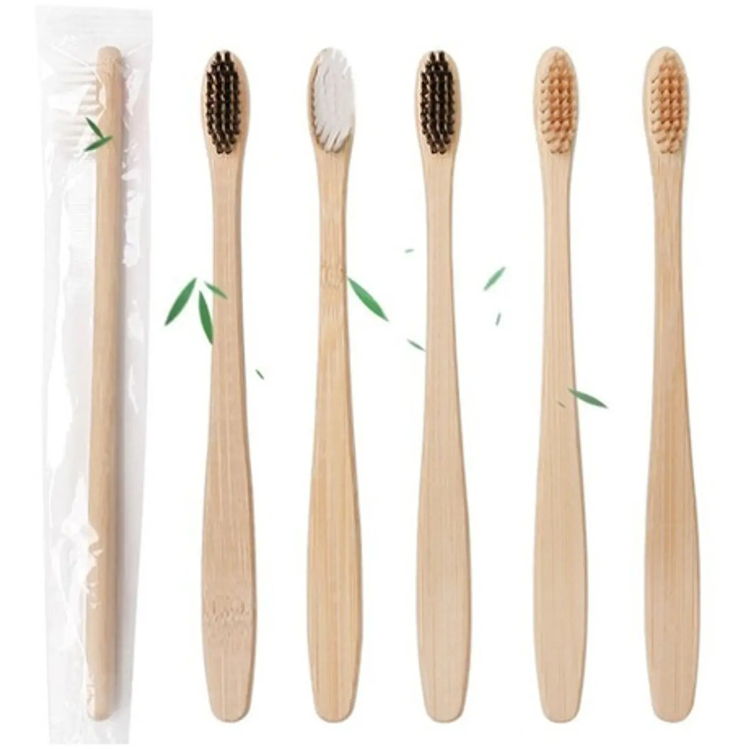 Pack Caja Con 10 Cepillos De Dientes De Bambu Natural  4