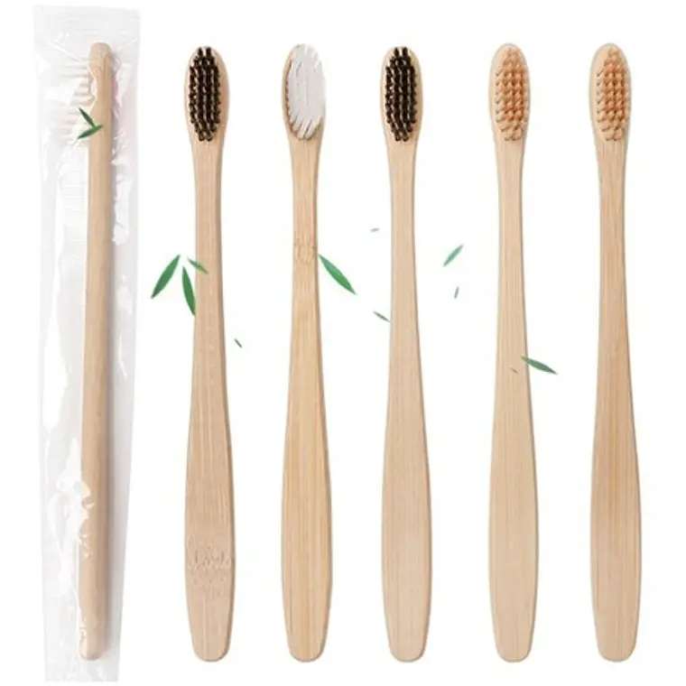 Pack Caja Con 10 Cepillos De Dientes De Bambu Natural  4