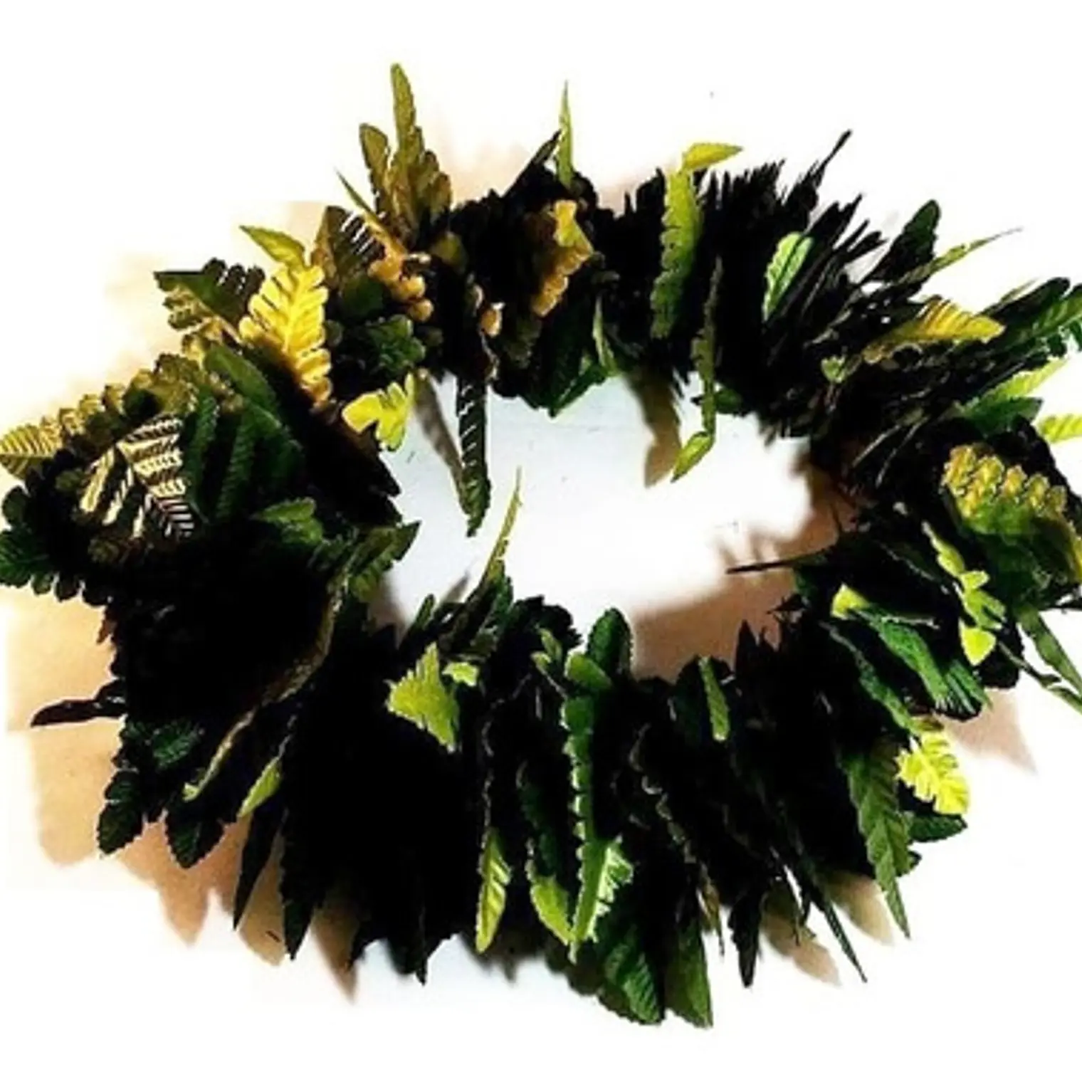 Corona De Hojas Helecho Ajustable elasticada 2