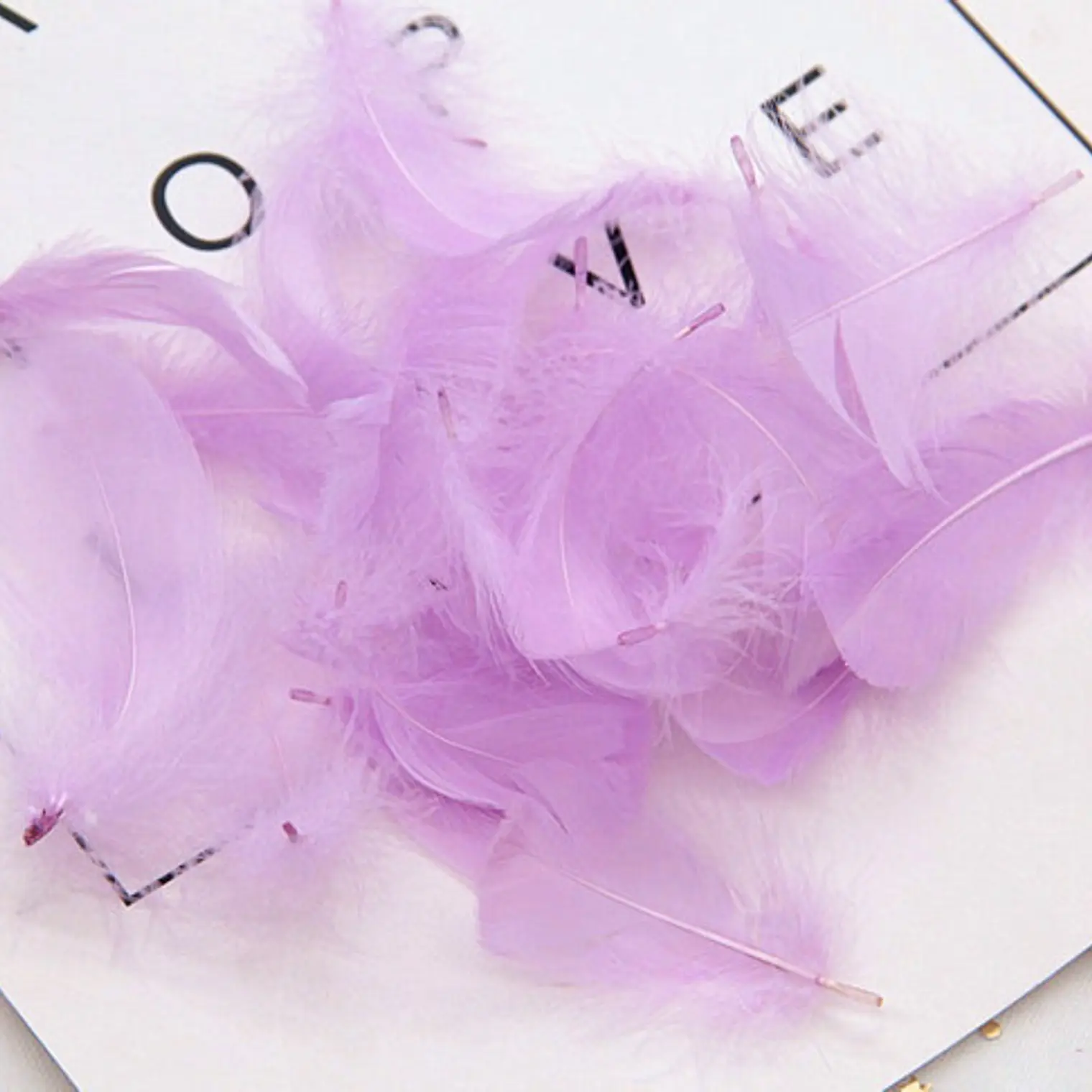 Bolsa Plumas Lila largo 4 a 8cm app 100un 1