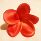 Flor Frangipanie para el cabello Tipanie Coral Oscuro Con Textura Natural - Miniatura 1