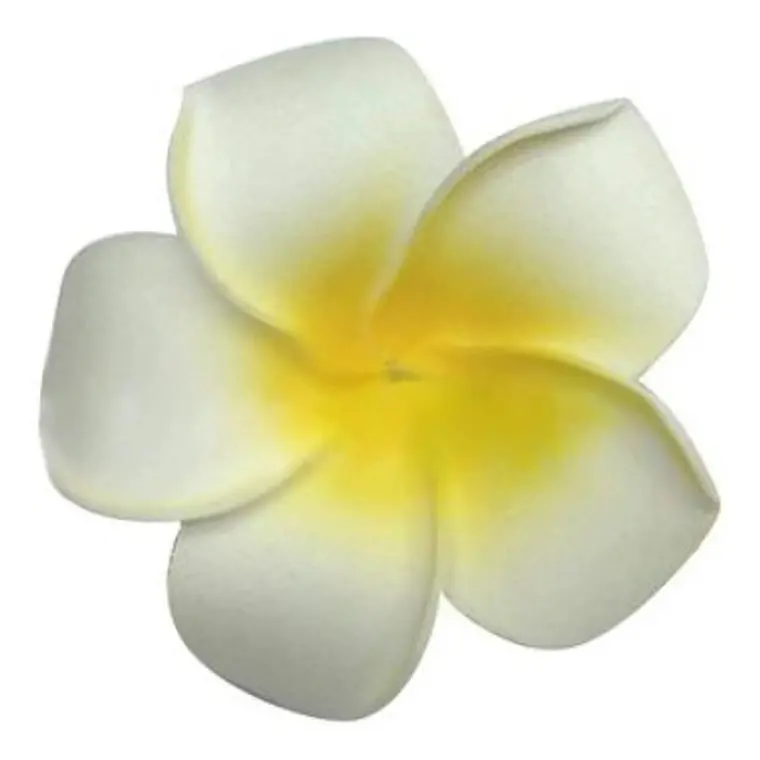 Flor Tipanie Blanco Con Amarillo De Goma Eva 4,5cm 2