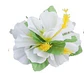 1 Flor Pinza 3 Hibiscos Blanco / Amarillo tela Para Cabello - Miniatura 2