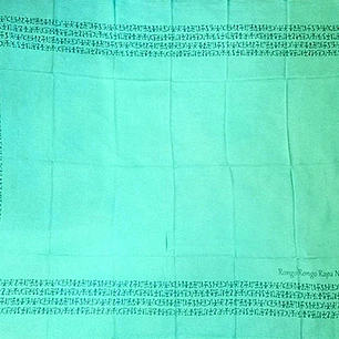 Pareo Borde Rongo Rongo turquesa / Negro 1,75x1,15mts.