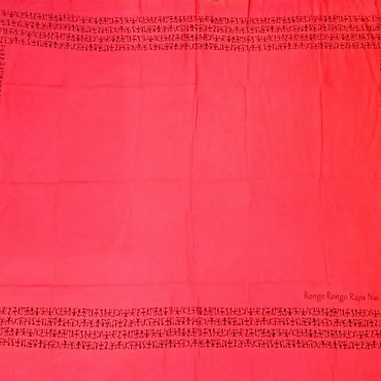 Pareo Napohe Color Fucsia Borde Rongo Rongo 1,75X1,15MTS 1