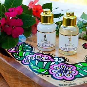 Pack 35ml Anakena Balsamo Y Shampoo Nutritivo con extractos de guayaba y algas