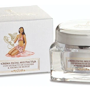 Anakena Crema Facial Con Extractos De Guayaba, aroma floral de monoi tiare, Nutritiva, humectante, anti age