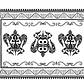 Pareo Napohe Grande Tortuga blanco / Negro 1,75X1,15MTS - Miniatura 1