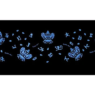 Pareo Corto Napohe Color Negro Tortuga Rongo Rongo Azul