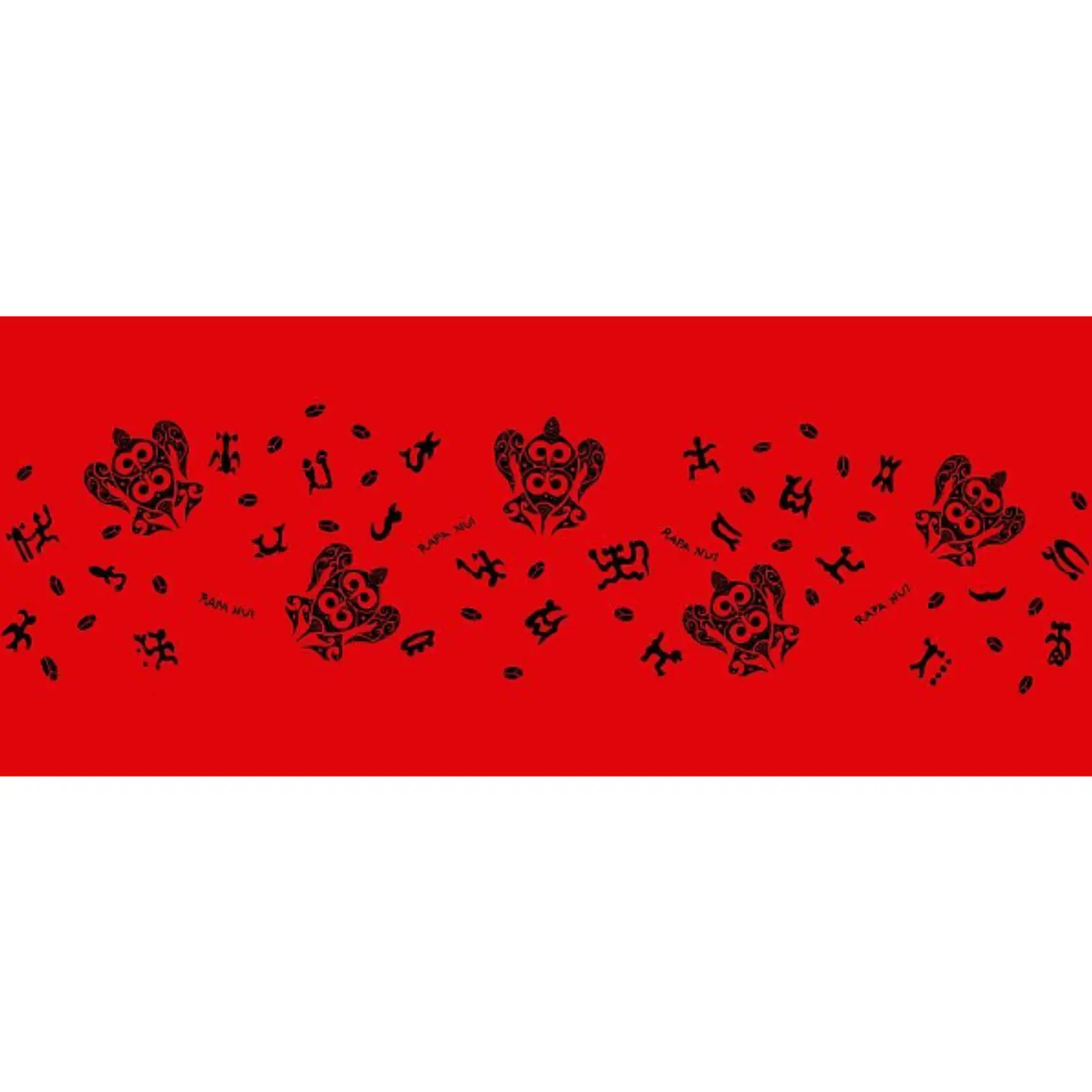 Pareo Corto Napohe Color Rojo Tortuga Rongo Rongo  1