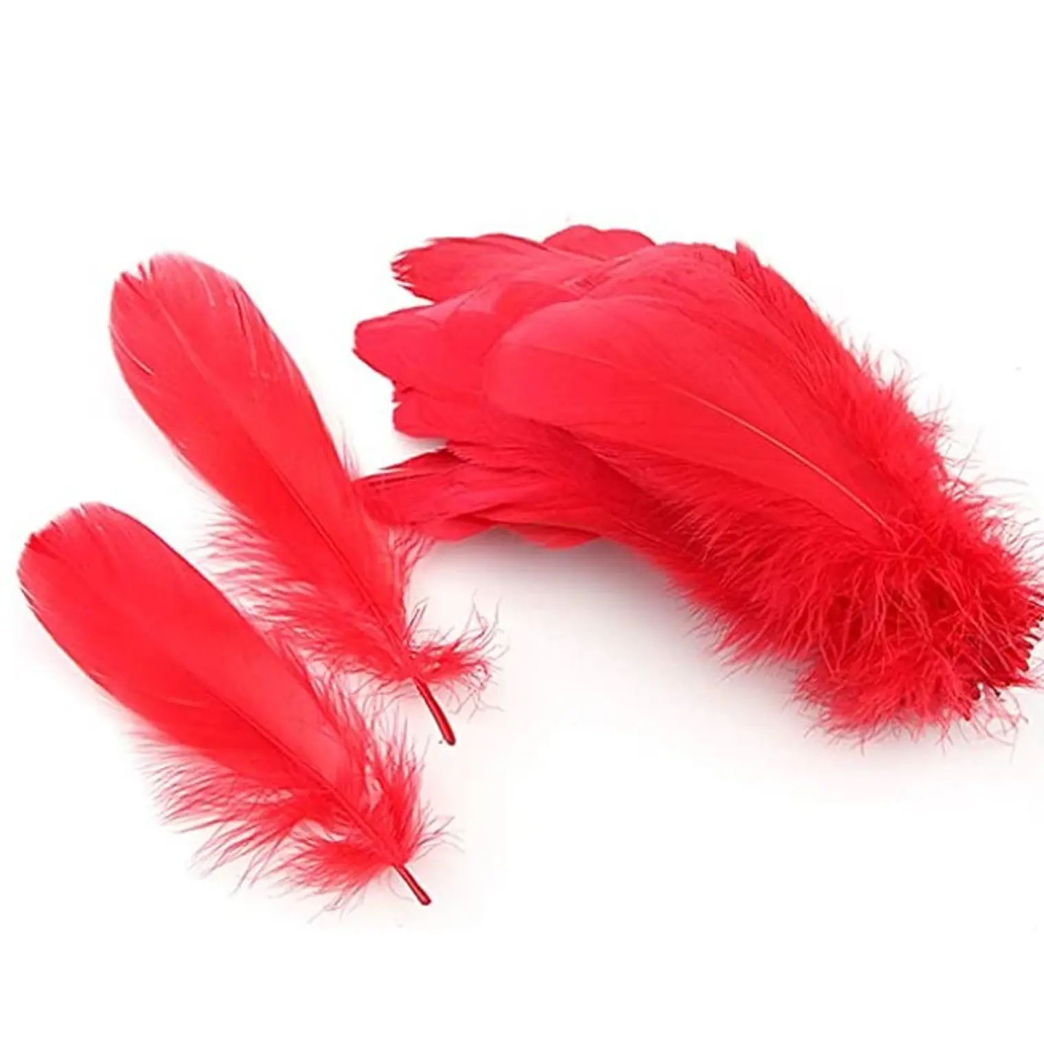 Bolsa Plumas artificial color Rojo Para  4 a 8cm app100un 1