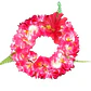 Corona De Flores elasticada Tipanie Fucsia / Rosa e Hibisco  - thumbnail 1