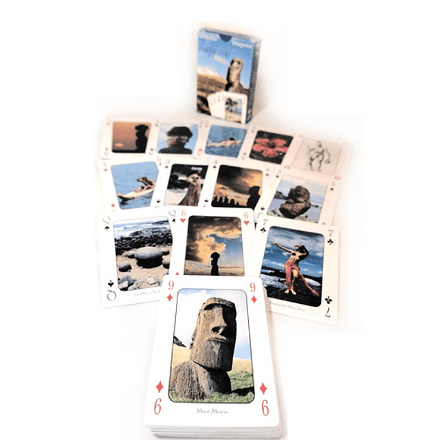 Pack 2 Cajas De Naipes con imagenes de Rapa Nui