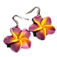 Aros Colgantes Tipanie Lila Con Hojas 3cm - thumbnail 3