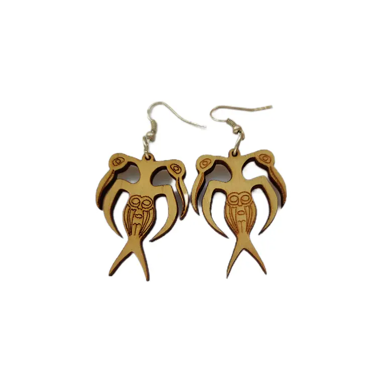 Aros Colgantes Madera Largo 4cm 1