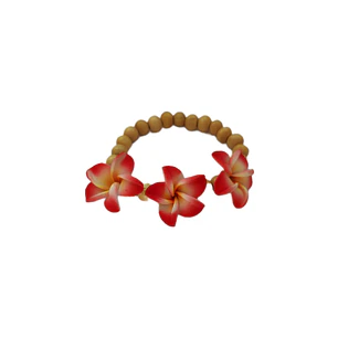 Pulsera de madera y tipanie de goma eva