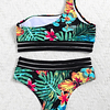 Bikini de un hombro, bañador de cintura alta / Traje de baño