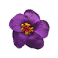 Flor Hibisco morado con pinza para el cabello - thumbnail 2