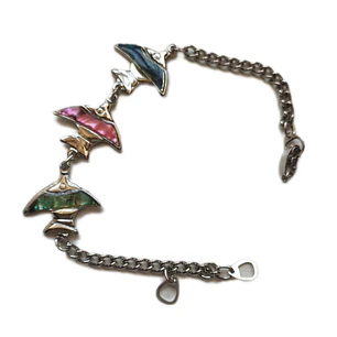Pulsera de fantasía y abalon con 3 peces