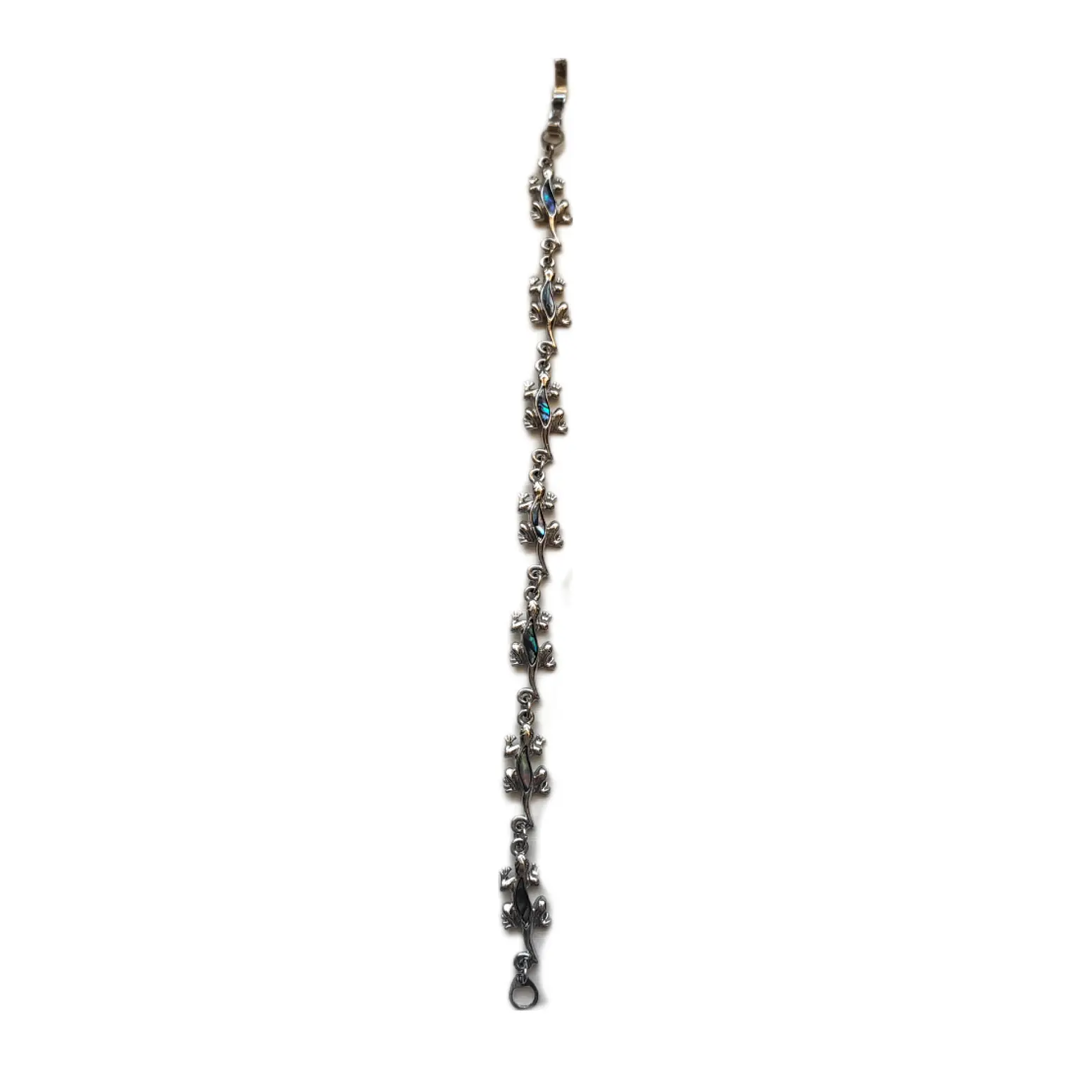 Pulsera fantasía y abalon con lagartijas/ moko 3