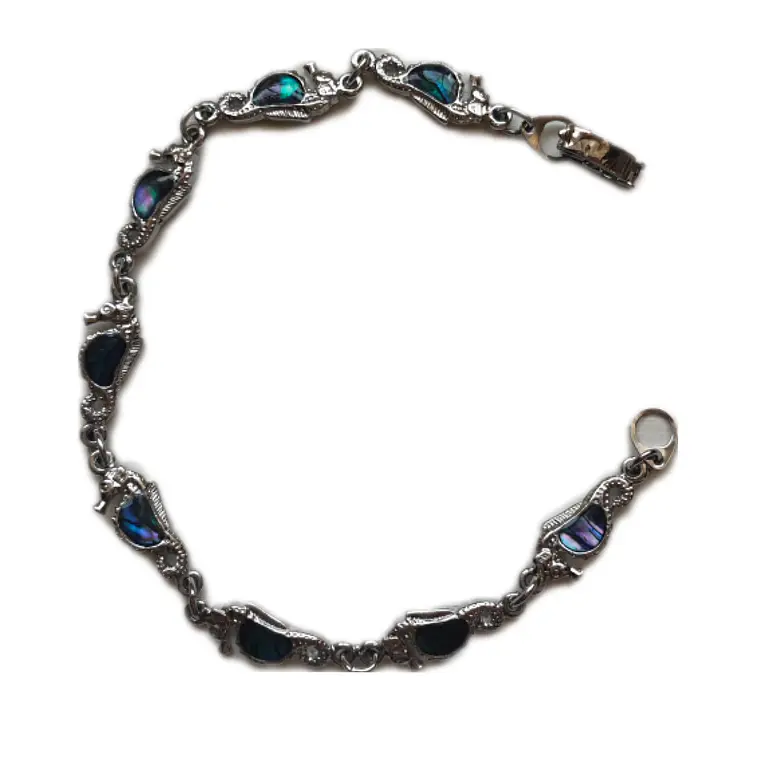 Pulsera fantasía y abalon caballo de mar 1