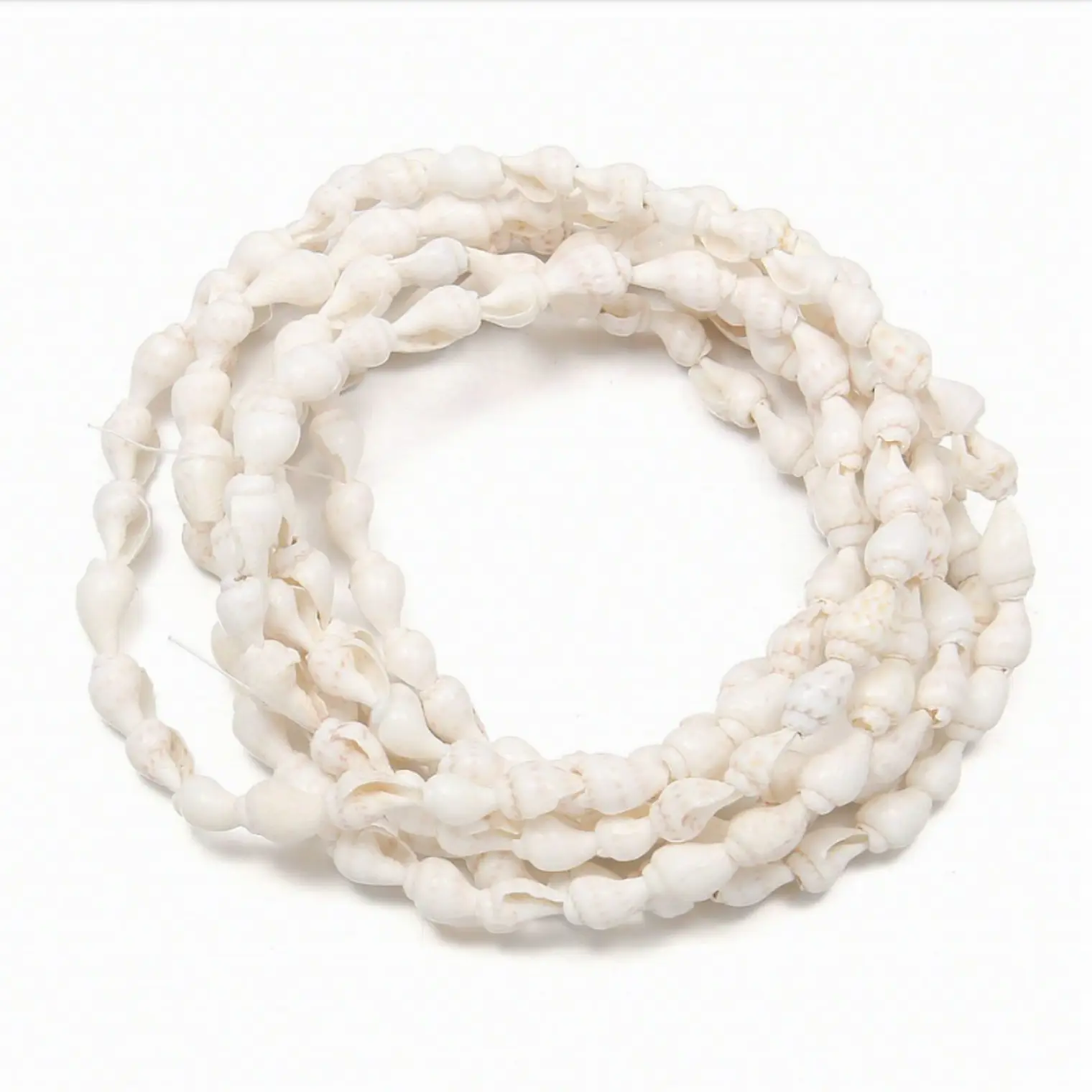 Collar De Conchitas Blanco Largo 120cm 3