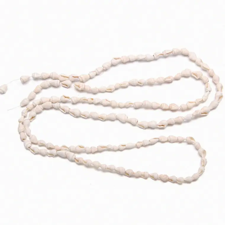 Collar De Conchitas Blanco Largo 120cm 4