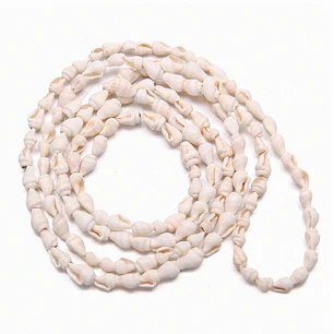 Collar De Conchitas Blanco Largo 120cm