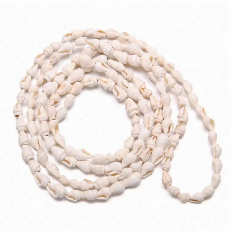 Collar De Conchitas Blanco Largo 120cm 1