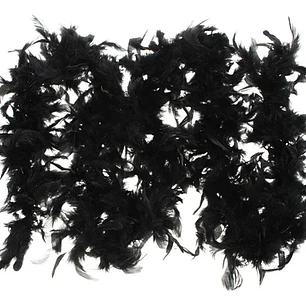 Boa 1,2mts De Plumas artificial negra Para Decoración y/o Manualidades