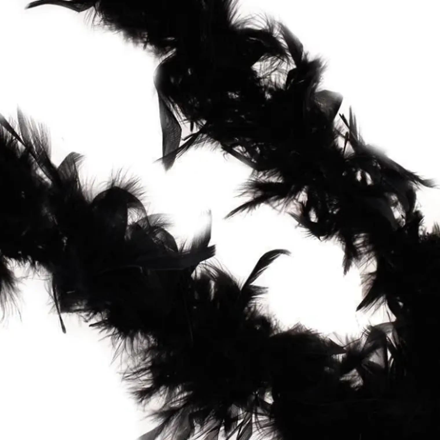 Boa 1,2mts De Plumas artificial negra Para Decoración y/o Manualidades 1