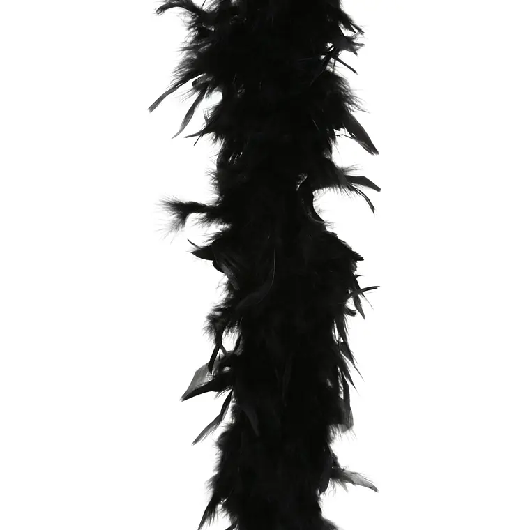 Boa 1,2mts De Plumas artificial negra Para Decoración y/o Manualidades 3