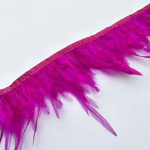 1 metro Boa Plumas Fucsia con morado 10 A 12 Cm punta