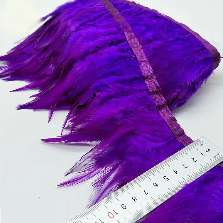 1 metro Boa Plumas Morada Largo 10 A 12 cm  pluma en punta 1