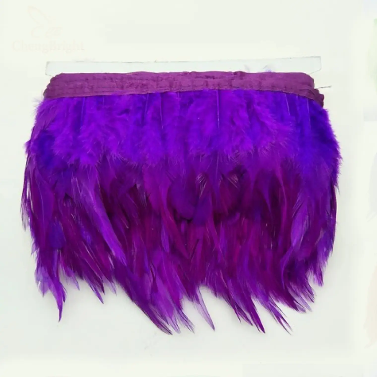 1 metro Boa Plumas Morada Largo 10 A 12 cm  pluma en punta 2