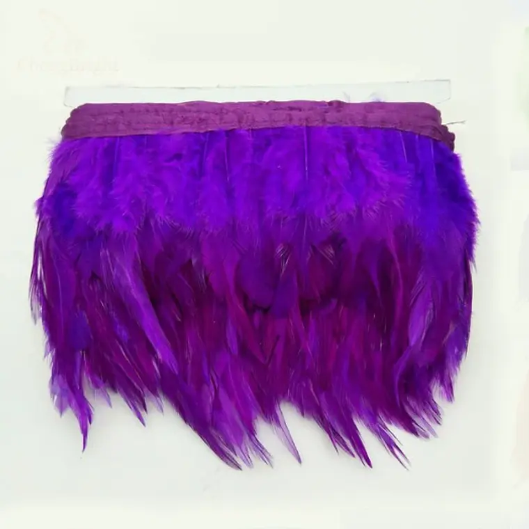 1 metro Boa Plumas Morada Largo 10 A 12 cm  pluma en punta 2
