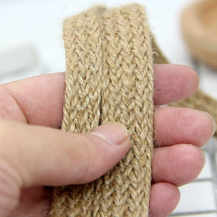 Rollo de 10mts de Cáñamo Trenzada Natural ancho de 12mm