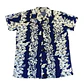 Camisa Polinesica Azul franja Moai - Miniatura 1