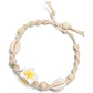 Tobillera de hilo con conchas pure blanco y tipanie - thumbnail 1
