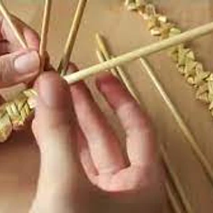 1 metro de Fibra de trigo Trenzado niho niho Ideal Artesanías y trajes