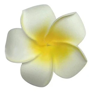 Pack 20 Flores Tipanie Blanco Con Amarillo De Goma Eva 4,5cm