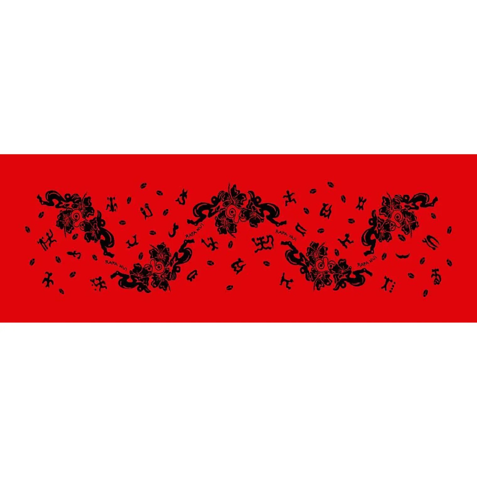 Pareo Corto Napohe flores pajaro rojo / negro 1