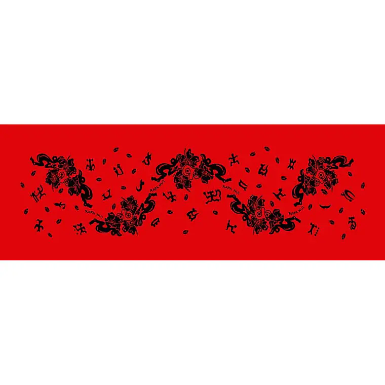 Pareo Corto Napohe flores pajaro rojo / negro 1