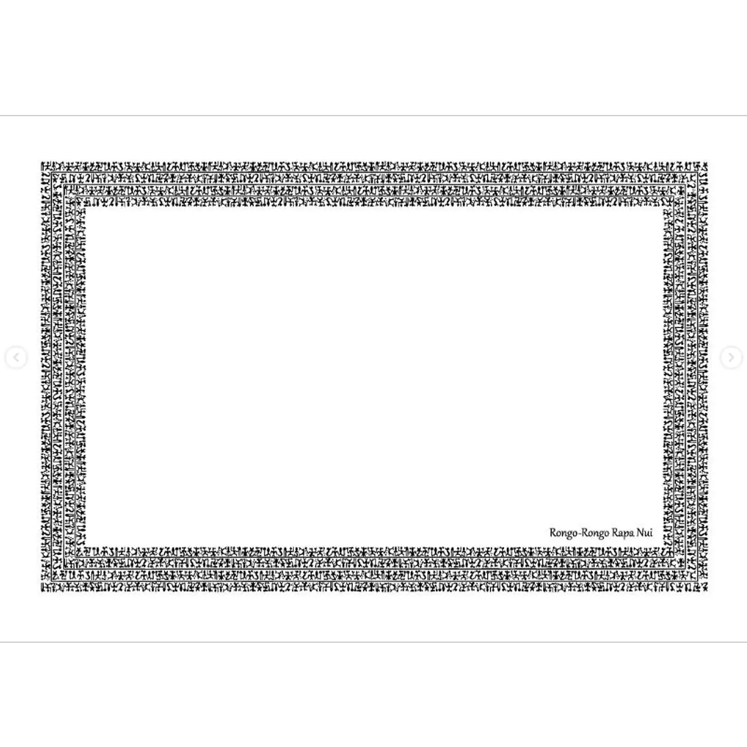 Pareo Borde Rongo Rongo blanco / negro 1,75X1,15MTS 1
