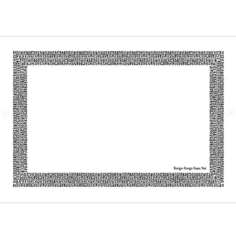 Pareo Borde Rongo Rongo blanco / negro 1,75X1,15MTS 1
