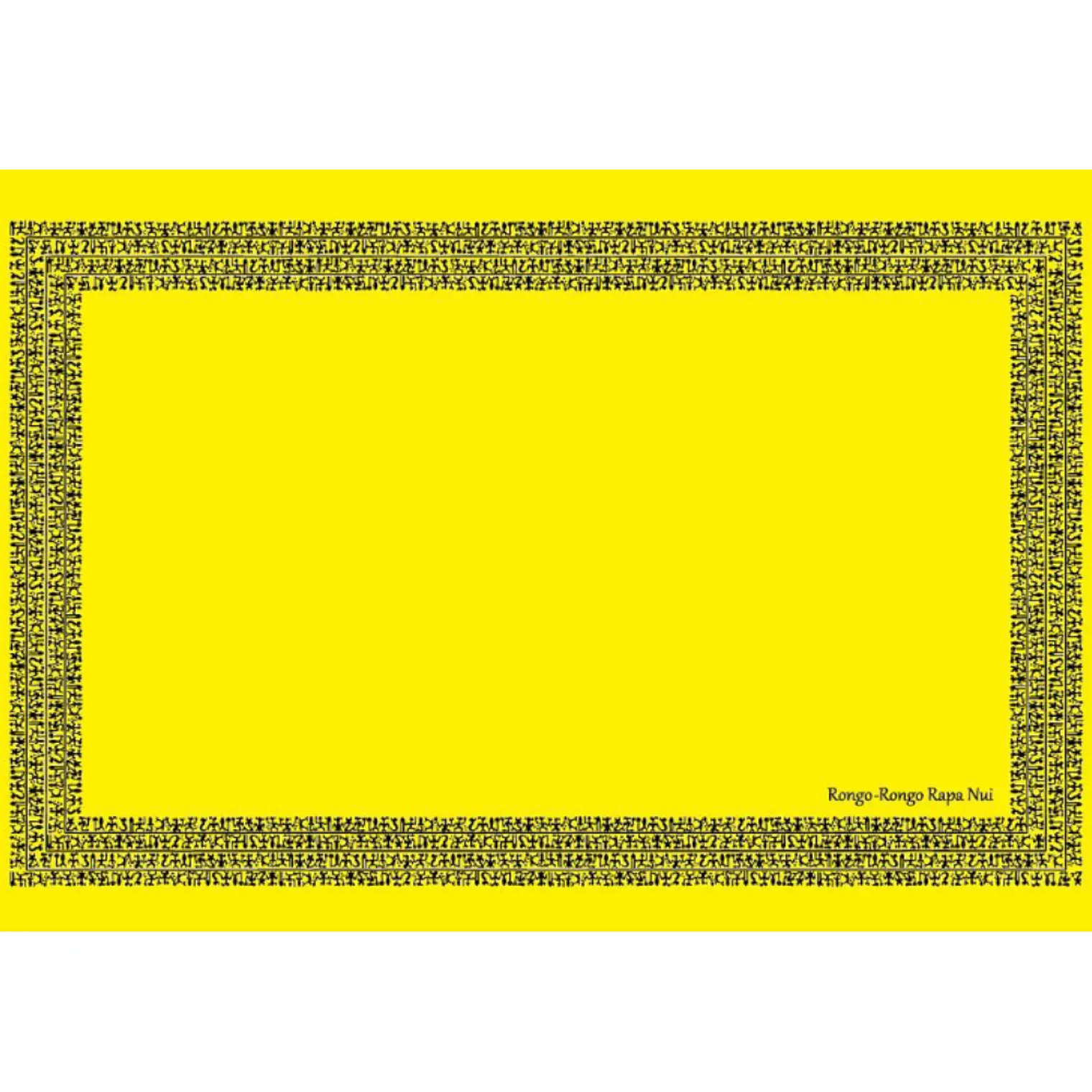 Pareo Borde Rongo Rongo amarillo / negro 1,75X1,15MTS 1