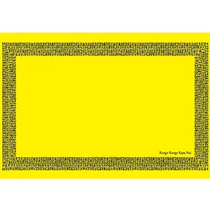 Pareo Borde Rongo Rongo amarillo / negro 1,75X1,15MTS