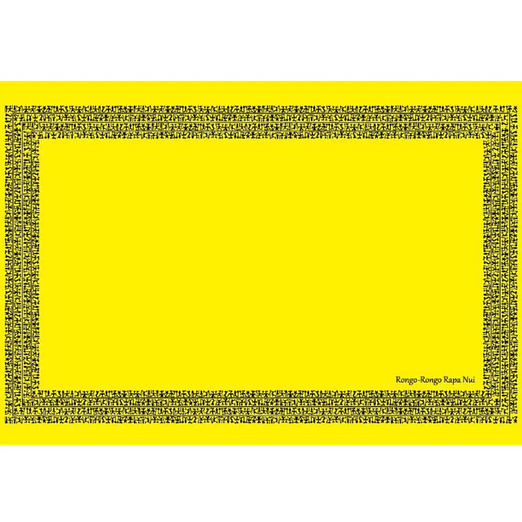 Pareo Borde Rongo Rongo amarillo / negro 1,75X1,15MTS 1